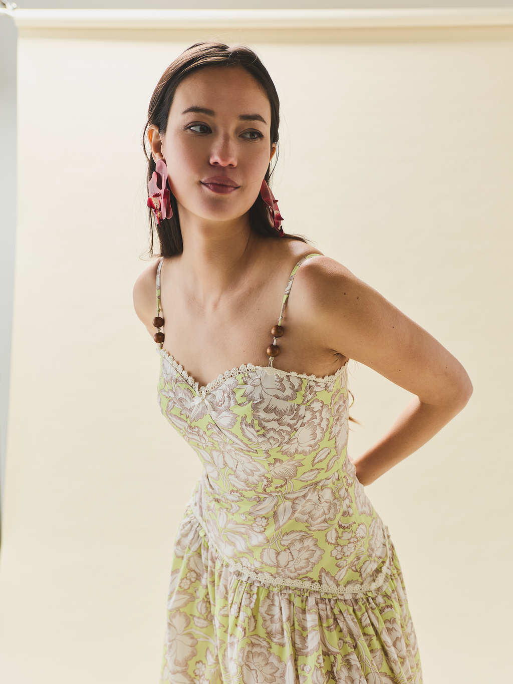 Lydia Dress in Lucca Green
