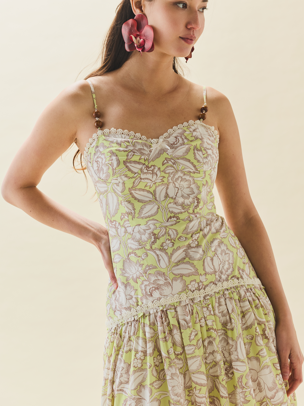 Lydia Dress in Lucca Green
