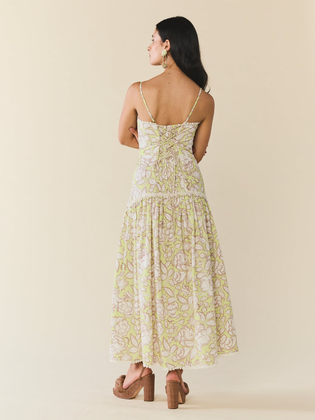 Lydia Dress in Lucca Green