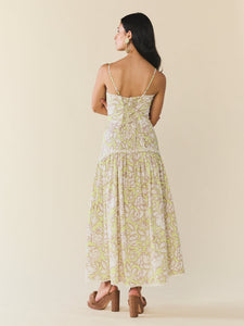 Lydia Dress in Lucca Green