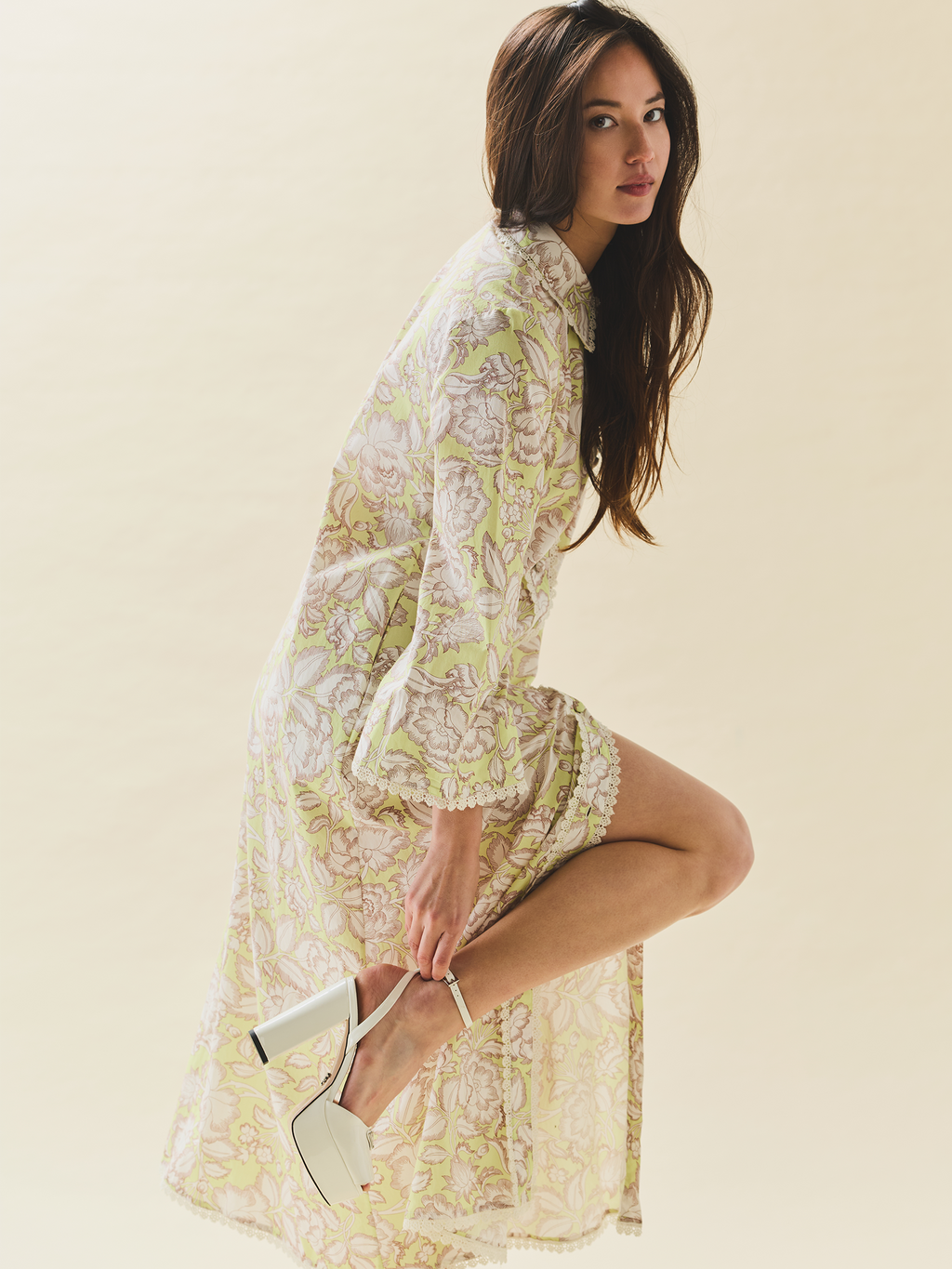 Birdie Dress in Lucca Green