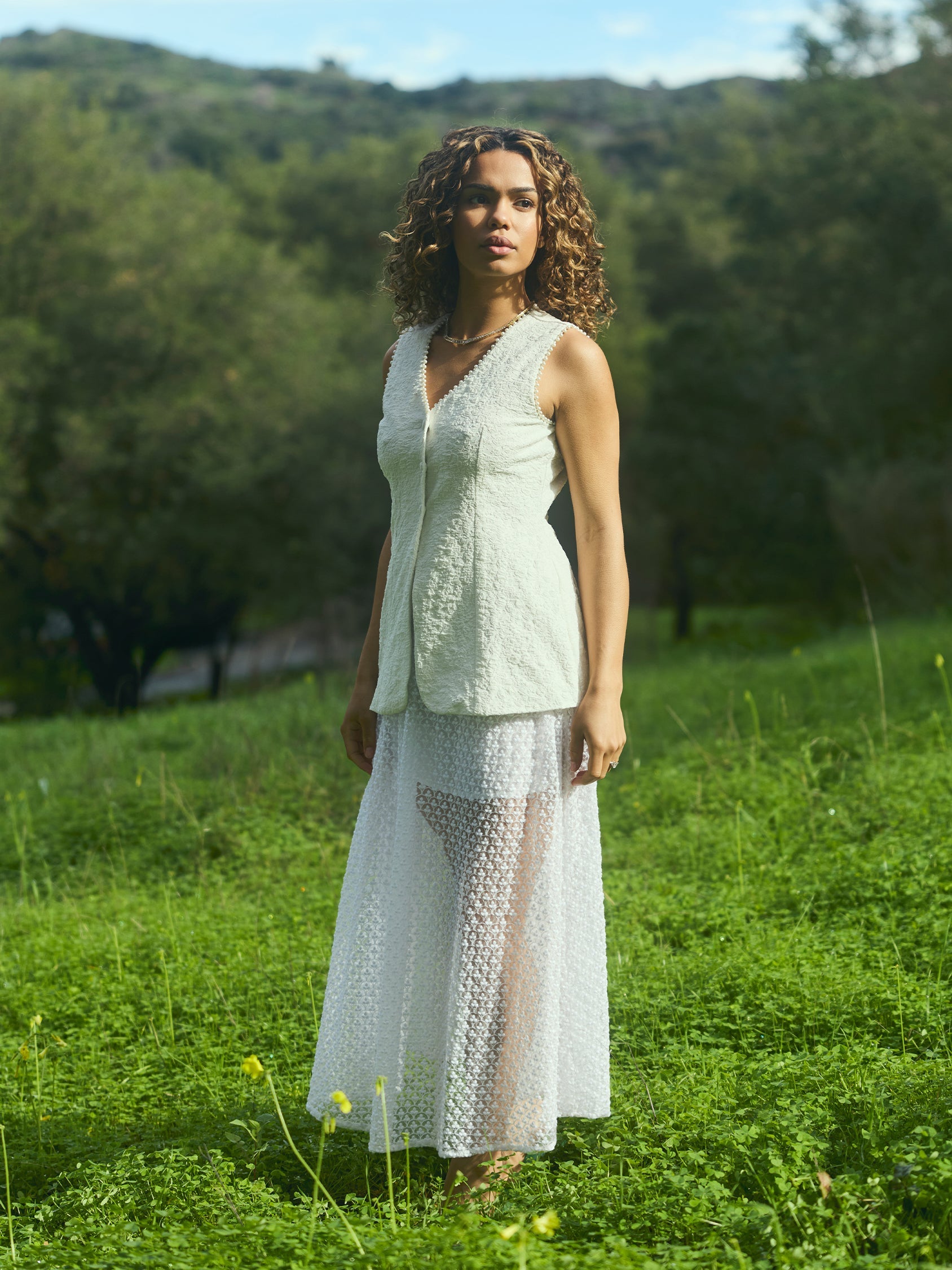 Alexa Top in Chapel White Floral