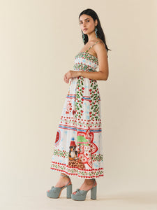 Delia Dress in Alfie White