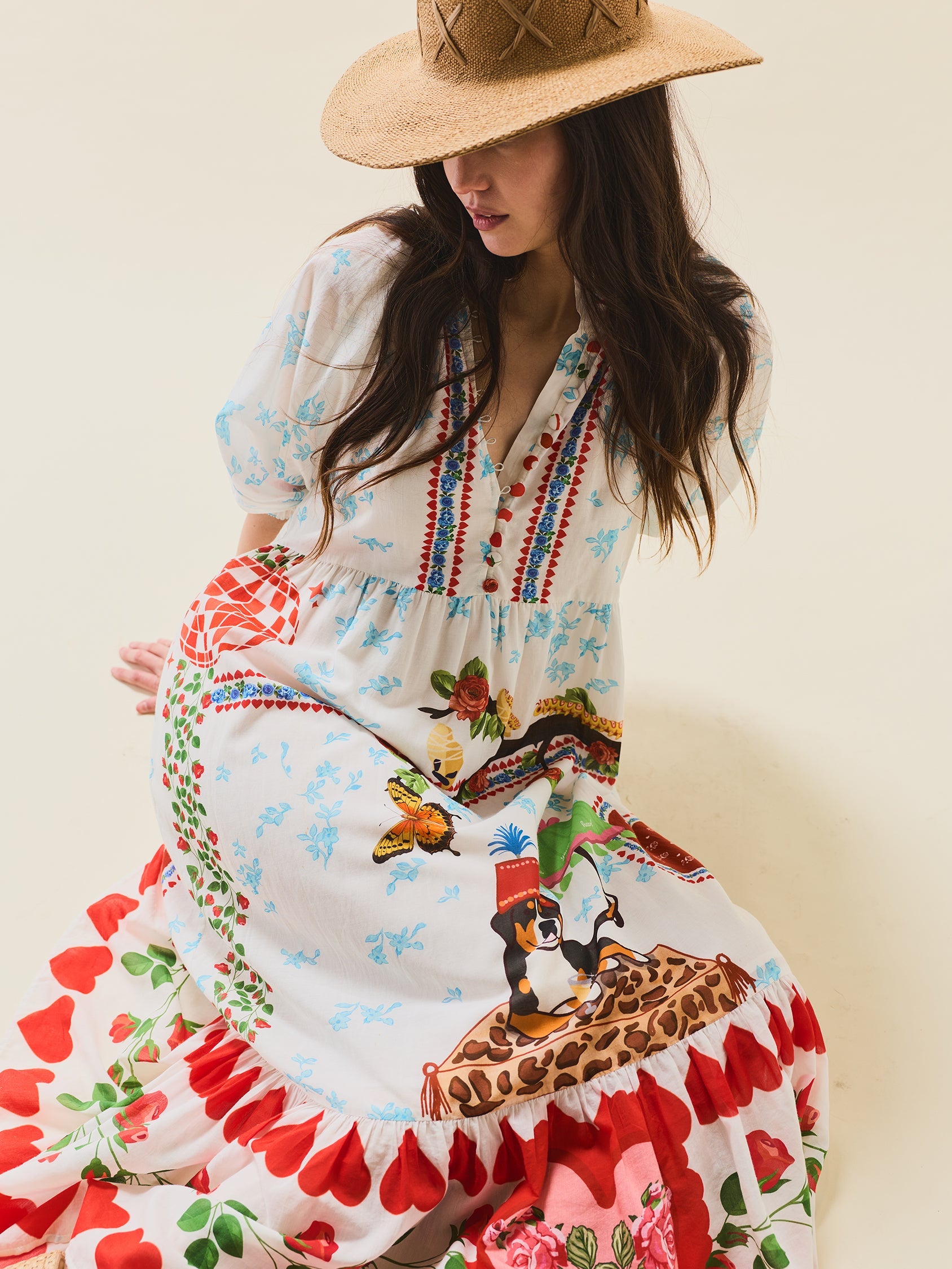 Eliza Dress in Alfie White