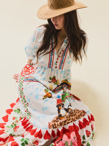 Eliza Dress in Alfie White