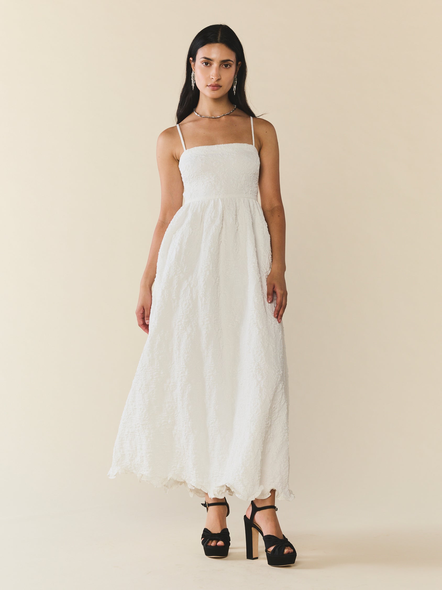 Gavin Dress in Chapel White Floral | Over The Moon