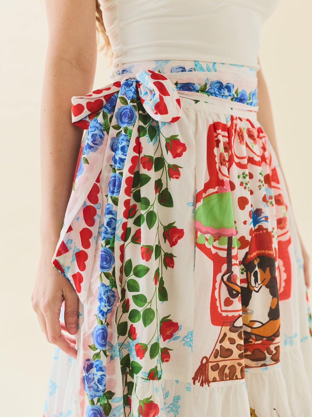 Alfie Wrap Skirt in Alfie White
