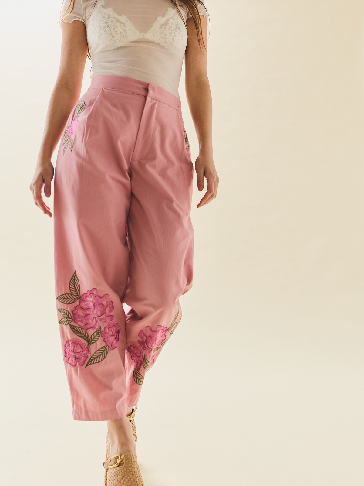 Nina Pant in Pink Pop Floral