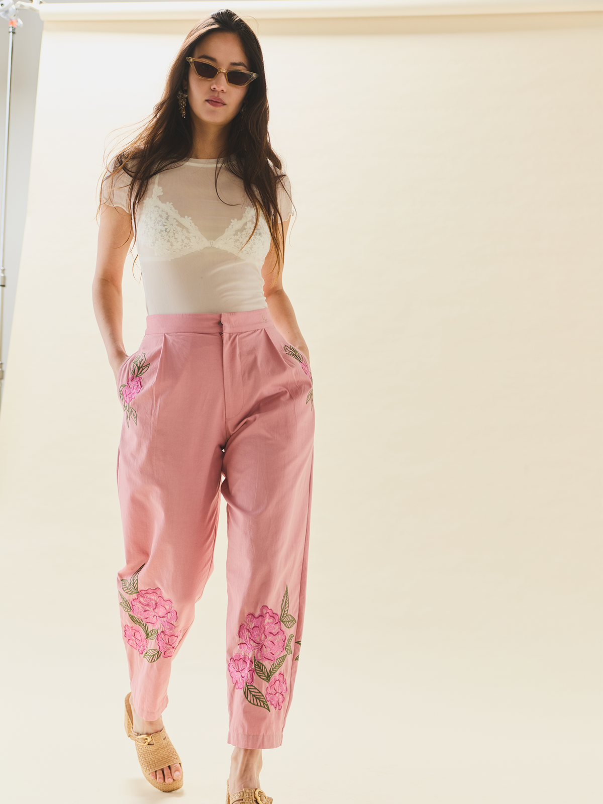 Nina Pant in Pink Pop Floral