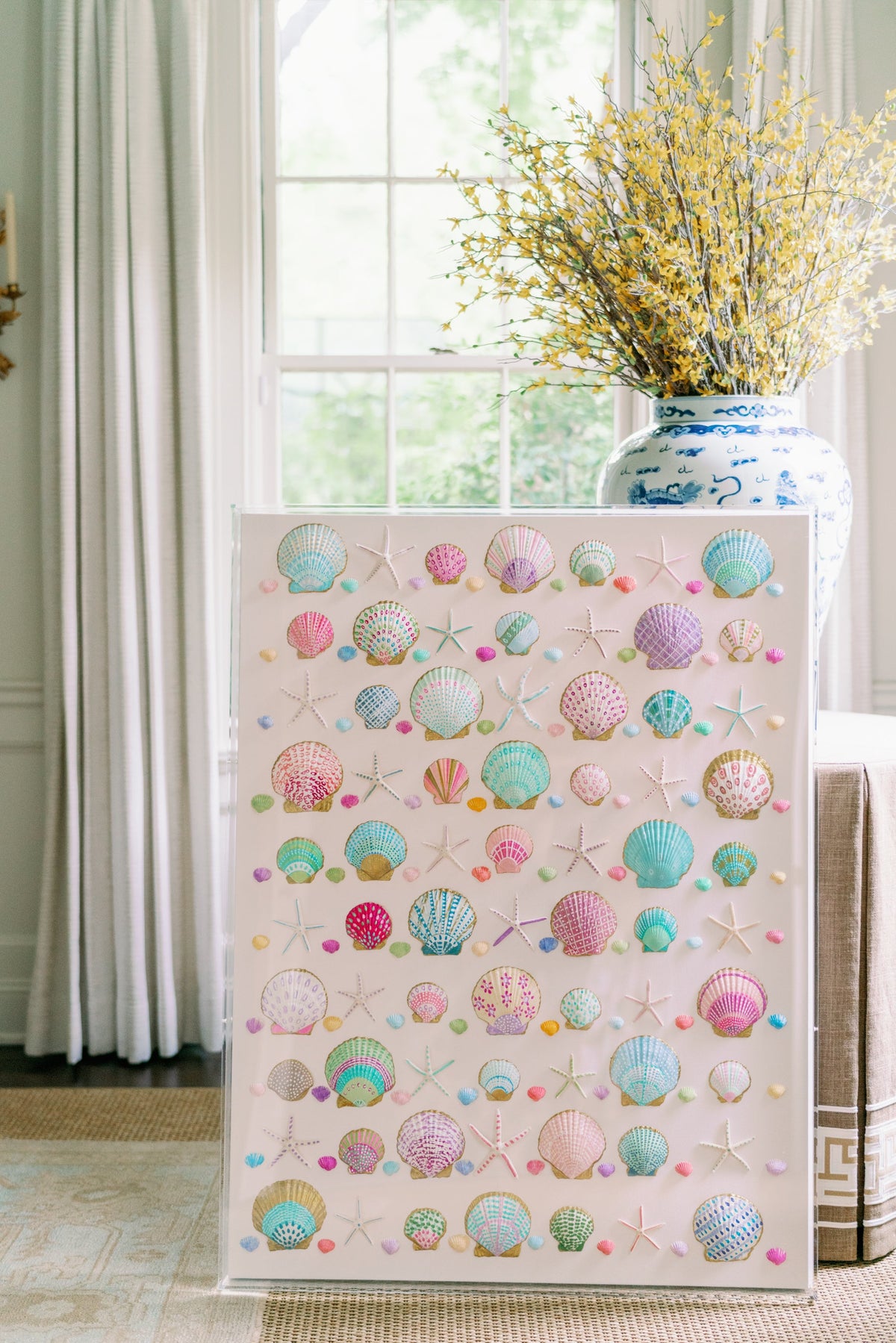 48" x 36" Custom Shell Artwork by Erin Donahue Tice