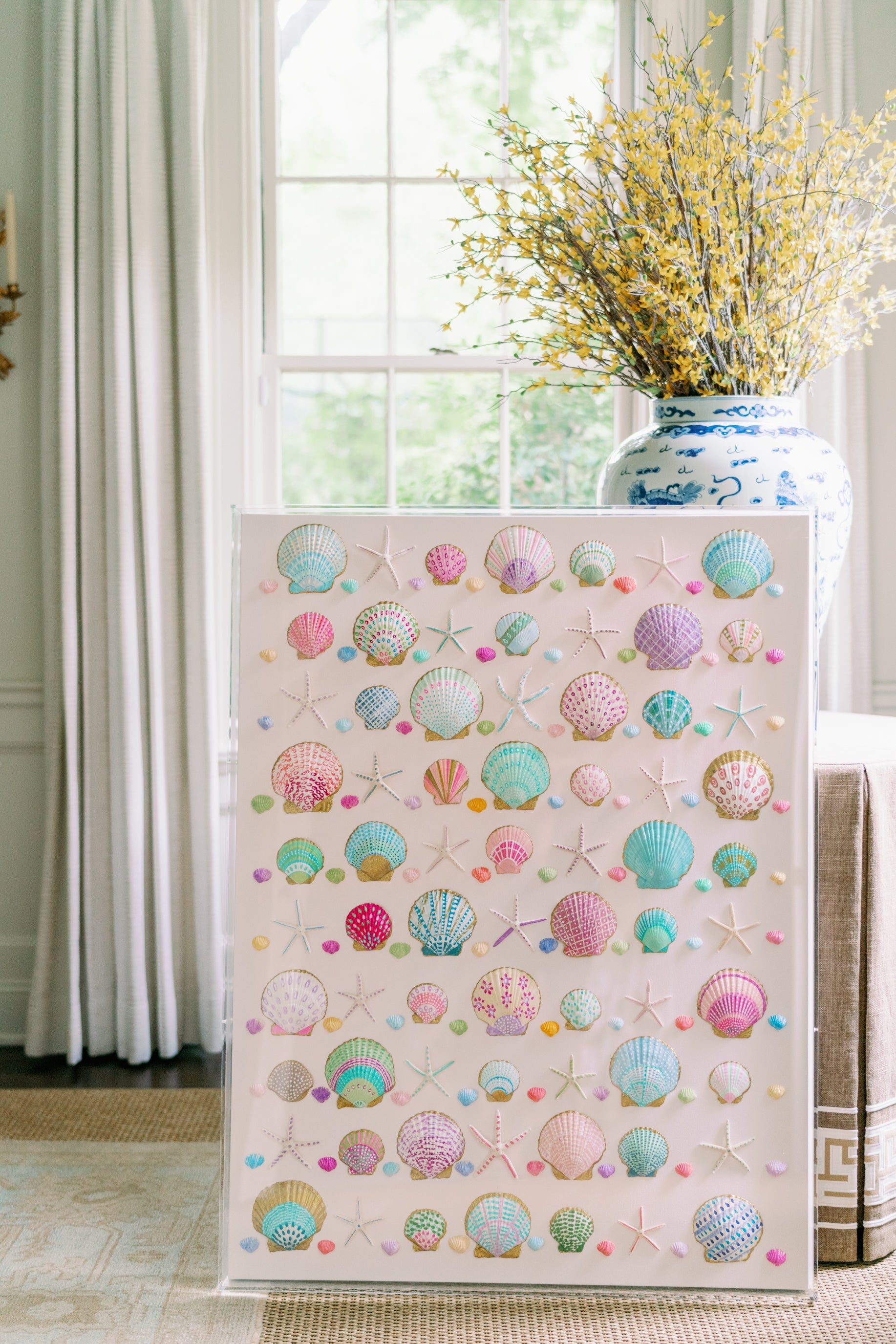 48" x 36" Shell Artwork by Erin Donahue Tice