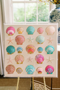 24" x 24"Shell Artwork by Erin Donahue Tice