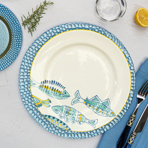 Elba's Fish Dinner Plate in Multi