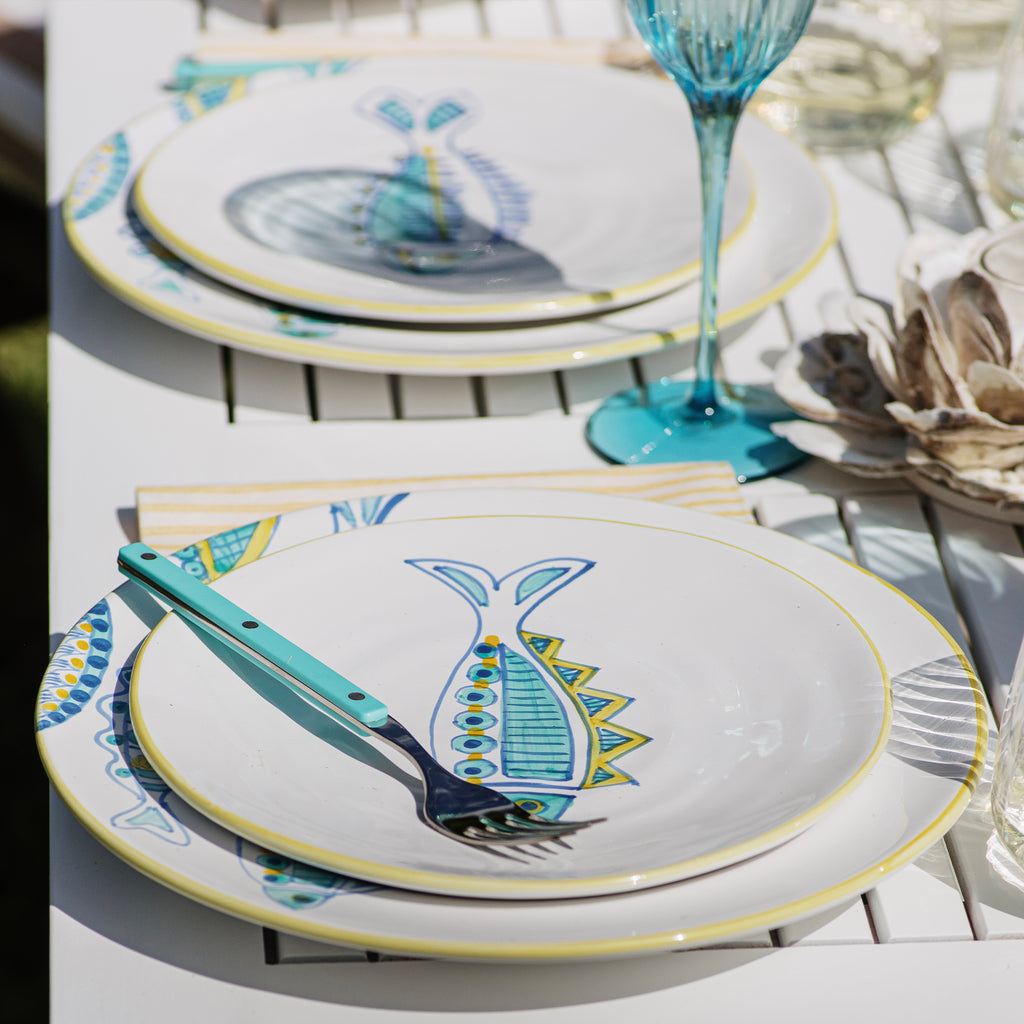Elba's Fish Spiked Fin Salad Plate in Multi