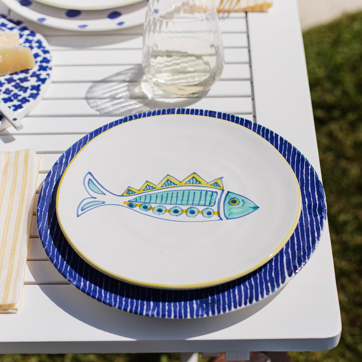 Elba's Fish Spiked Fin Salad Plate in Multi