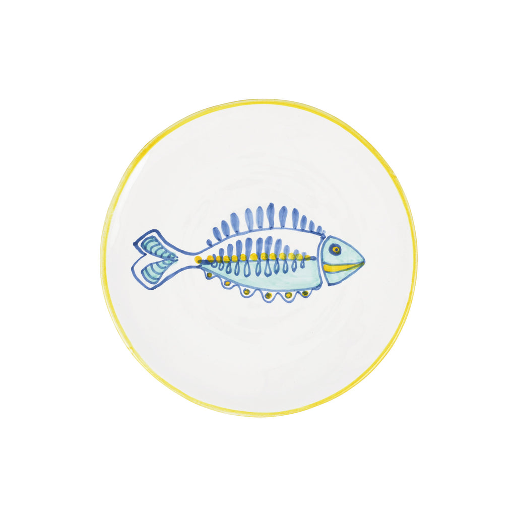 Elba's Fish Lined Fin Salad Plate in Multi