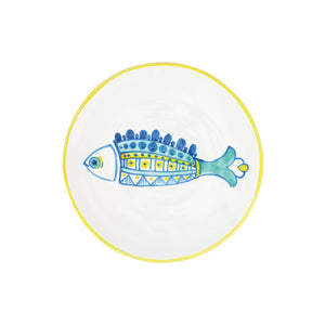 Elba's Fish Dotted Fin Salad Plate in Multi