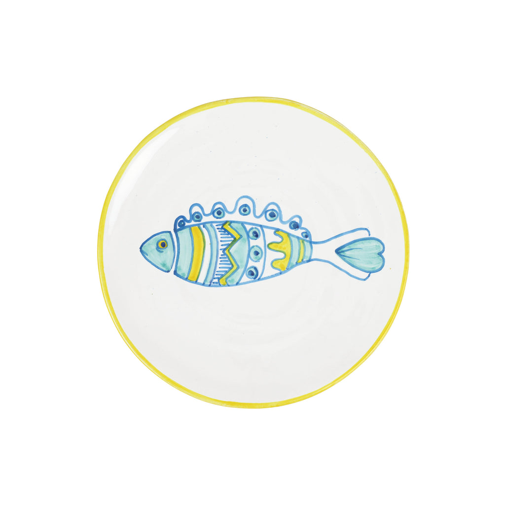 Elba's Fish Waved Fin Salad Plate in Multi
