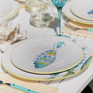 Elba's Fish Waved Fin Salad Plate in Multi