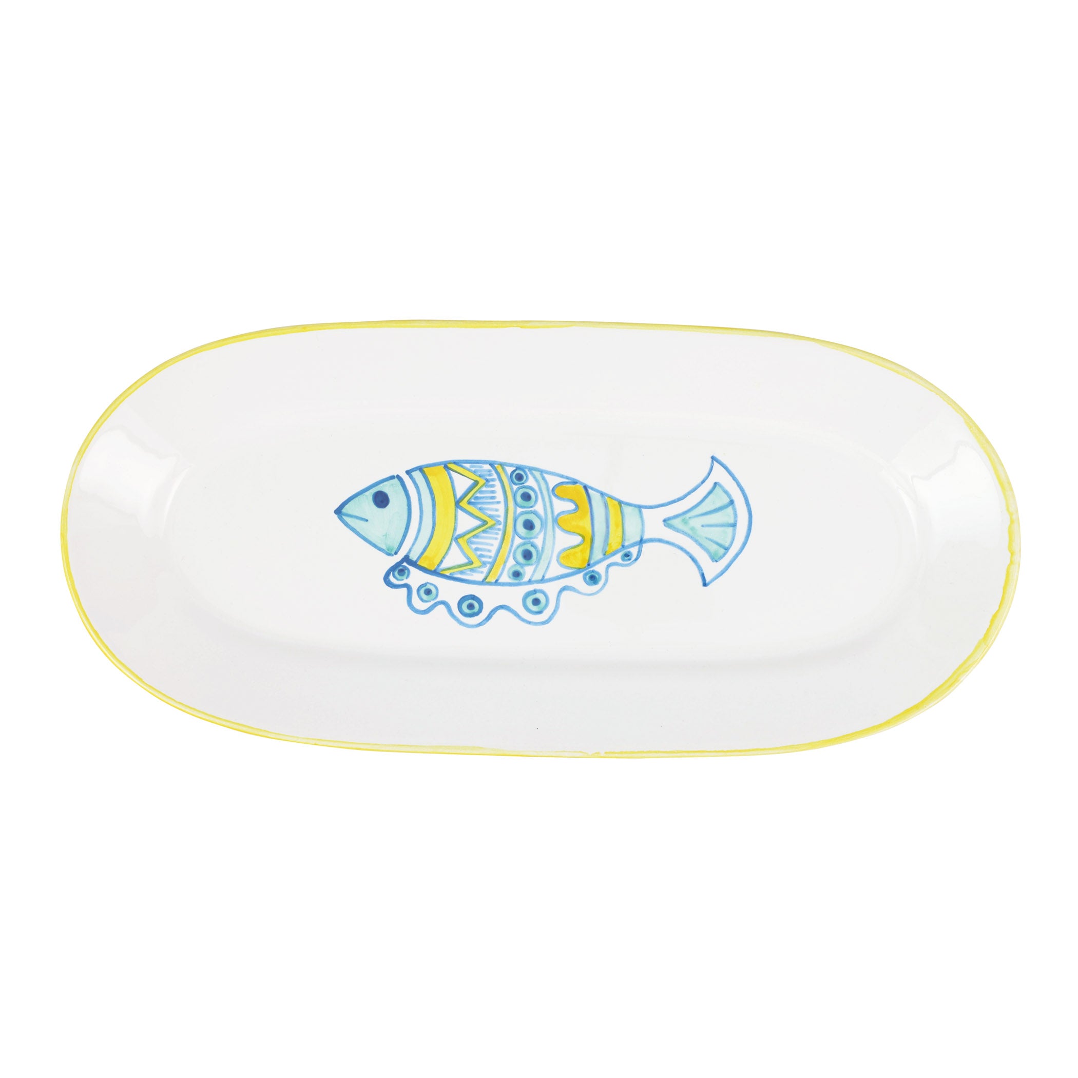 Elba's Fish Narrow Oval Platter in Multi