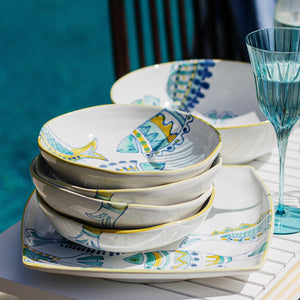 Elba's Fish Square Platter in Multi