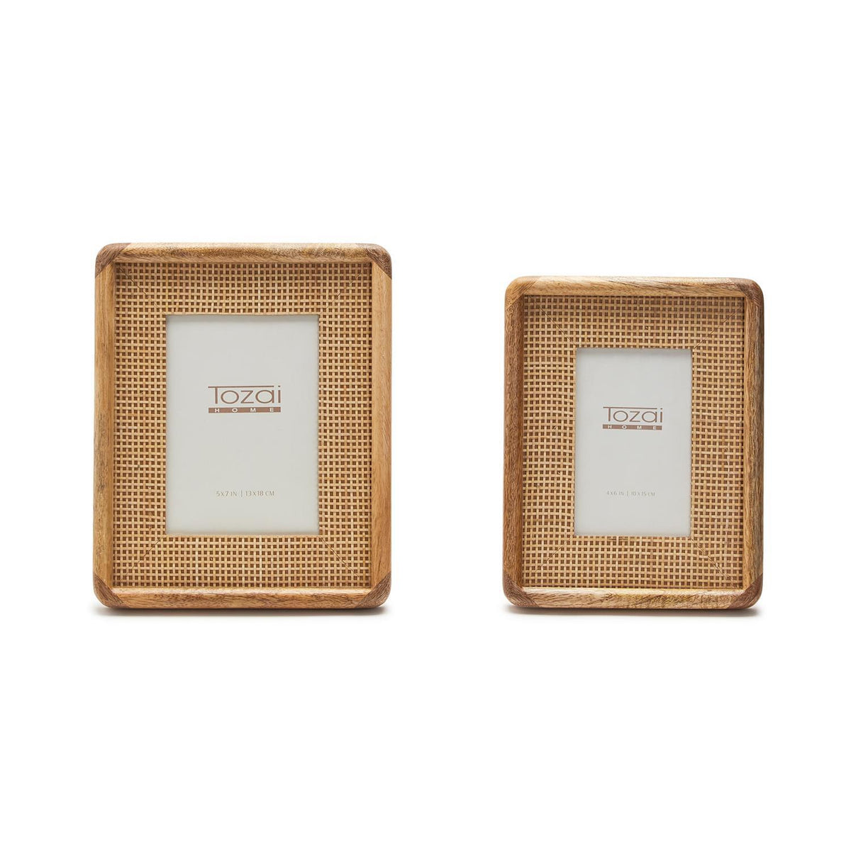 Cane Photo Frame, Set of 2