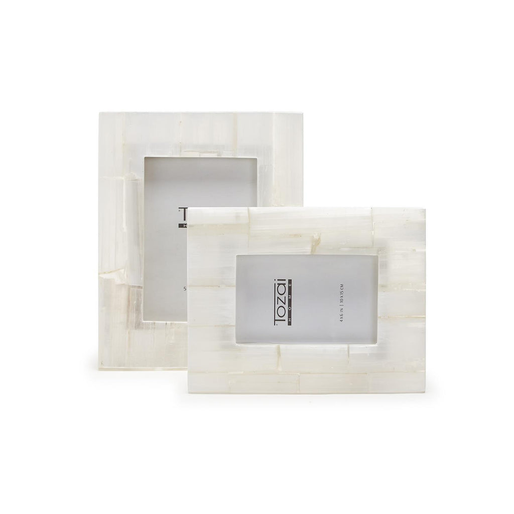 Selenite Photo Frame, Set of 2