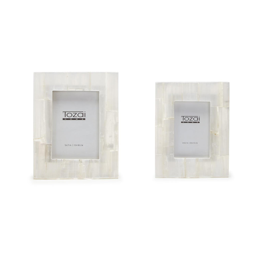 Selenite Photo Frame, Set of 2