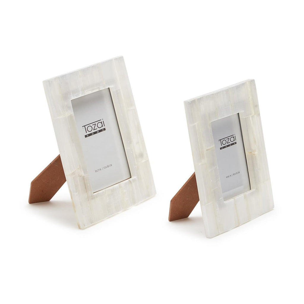 Selenite Photo Frame, Set of 2