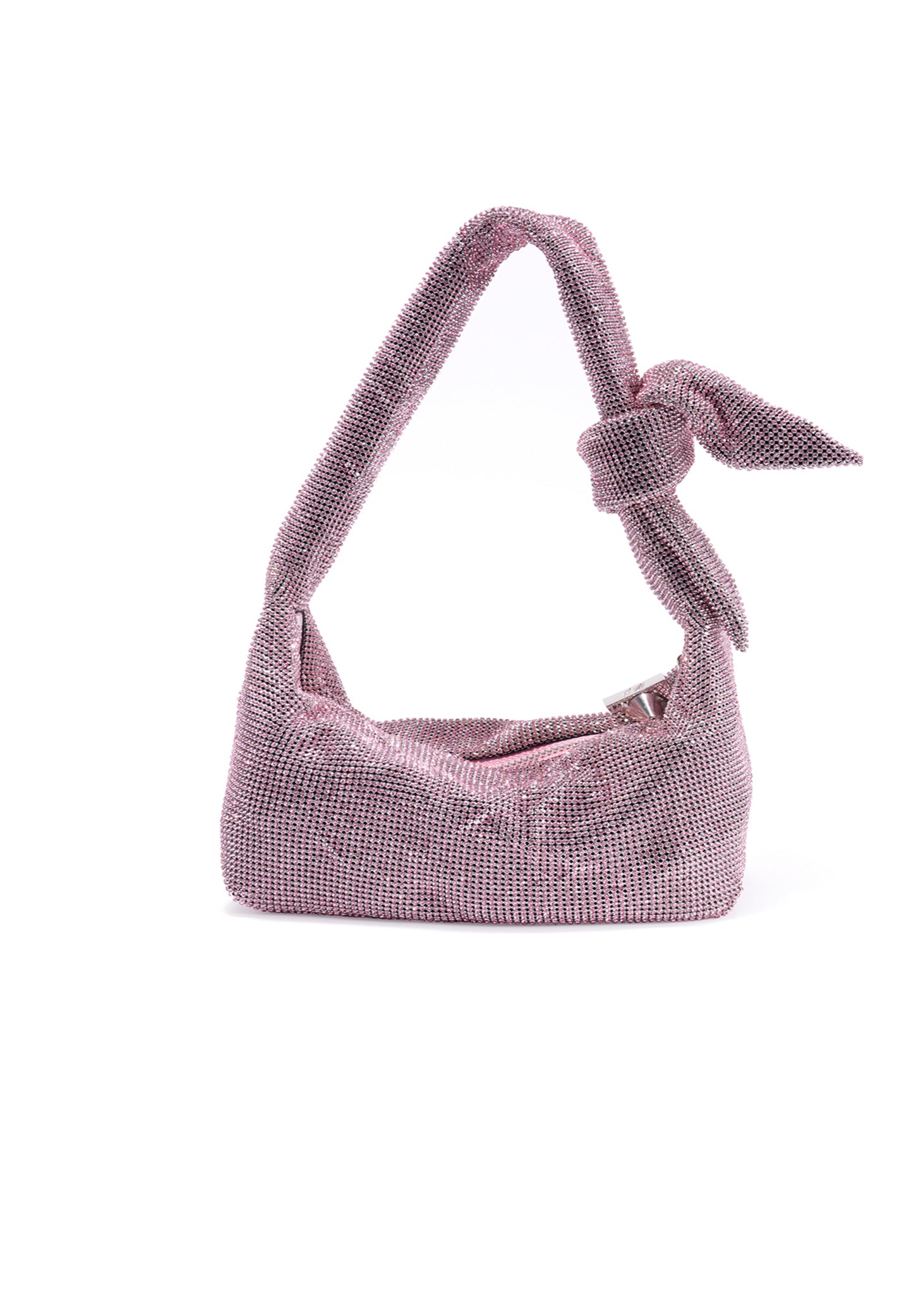 Waverly Pink Rhinestone Mesh Bag