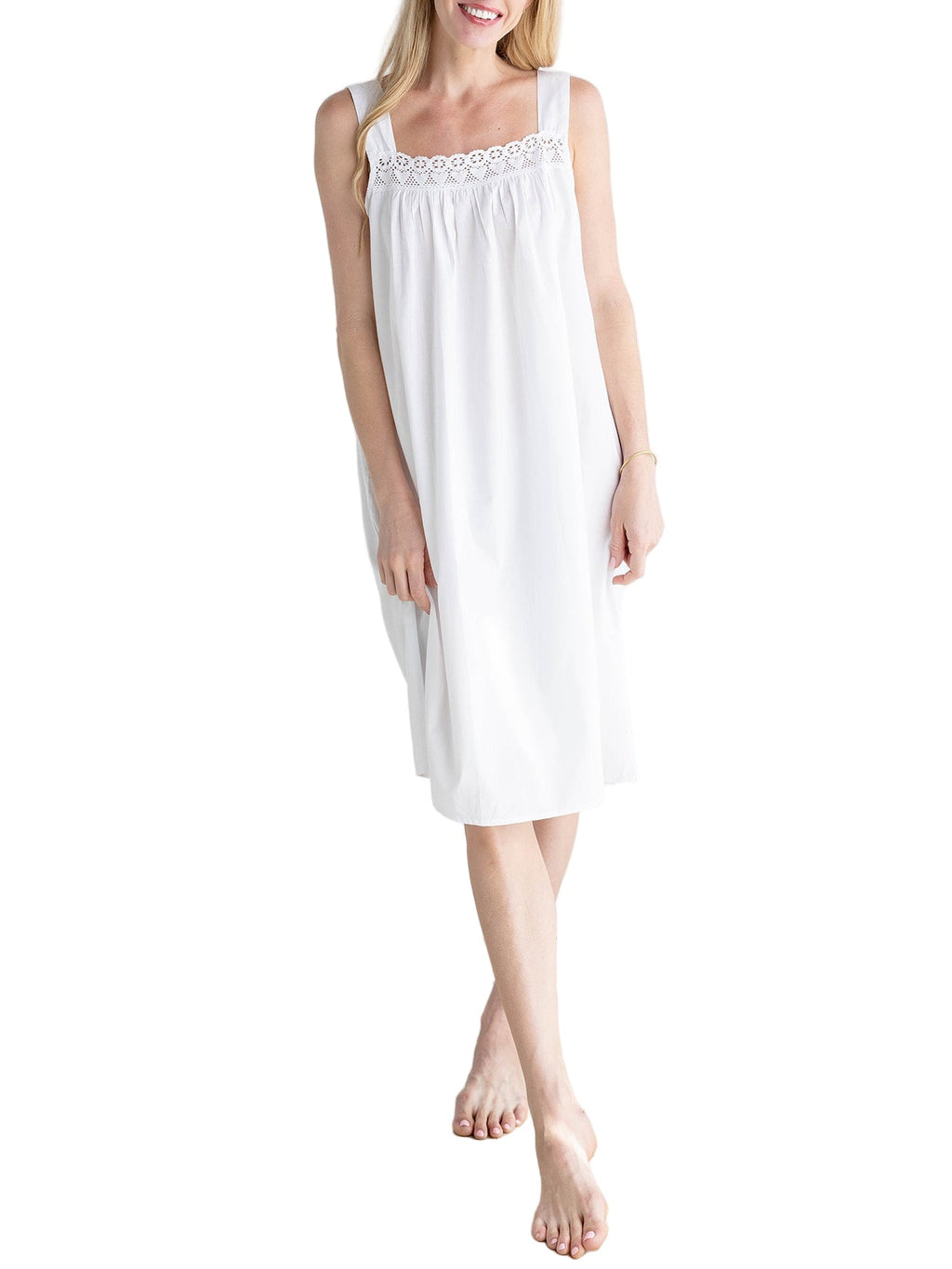 Maureen White Cotton Nightgown