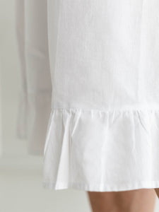 Tessa White Cotton Nightgown