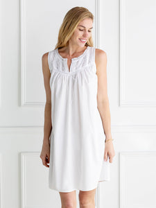 Hope White Cotton Nightgown