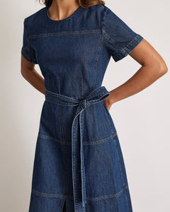 Ella Dress in Classic Indigo Blue