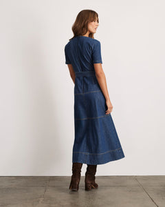 Ella Dress in Classic Indigo Blue