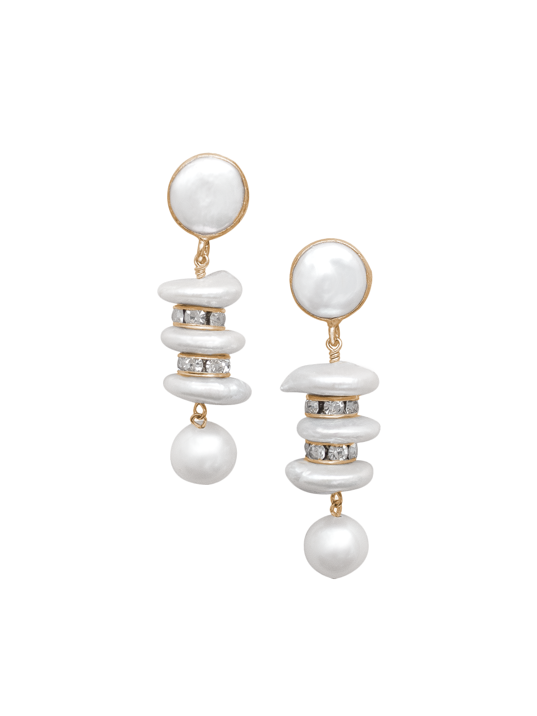 Elsa Earrings in White