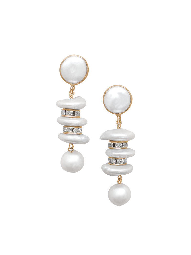 Elsa Earrings in White