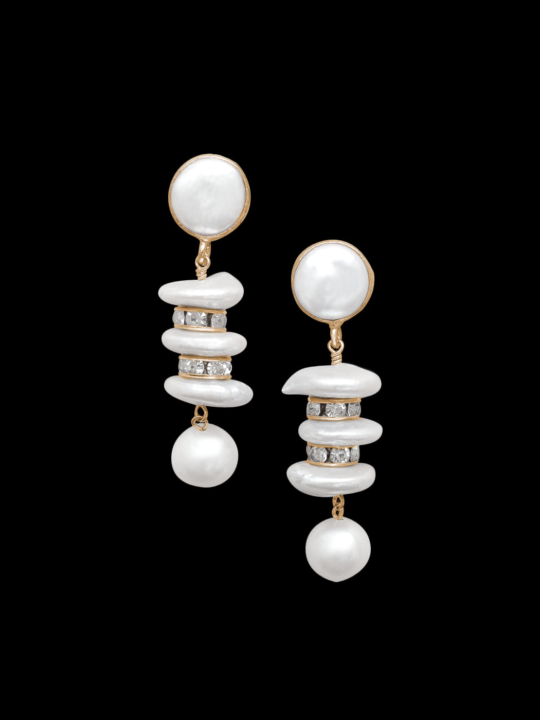 Elsa Earrings in White