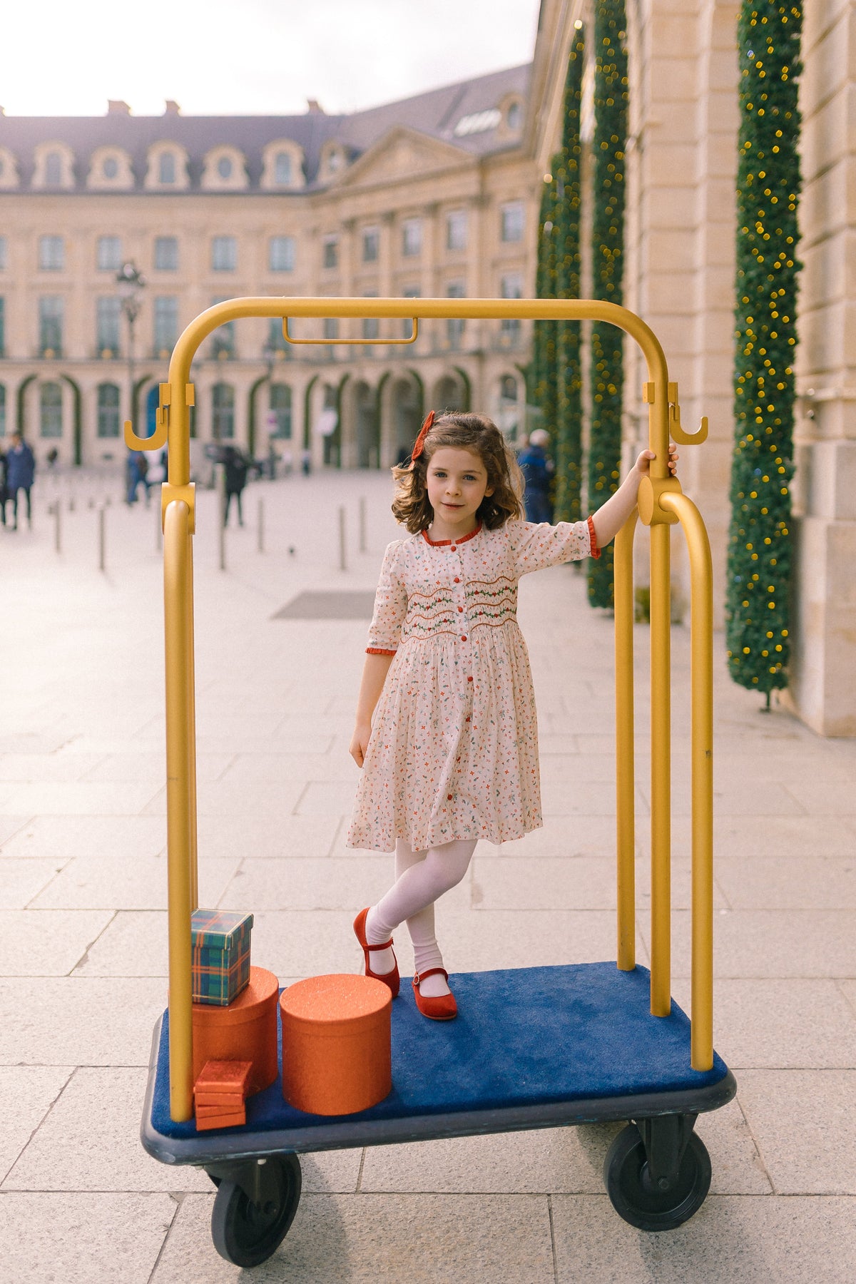 Elysee Floral Winter Smocked Dress