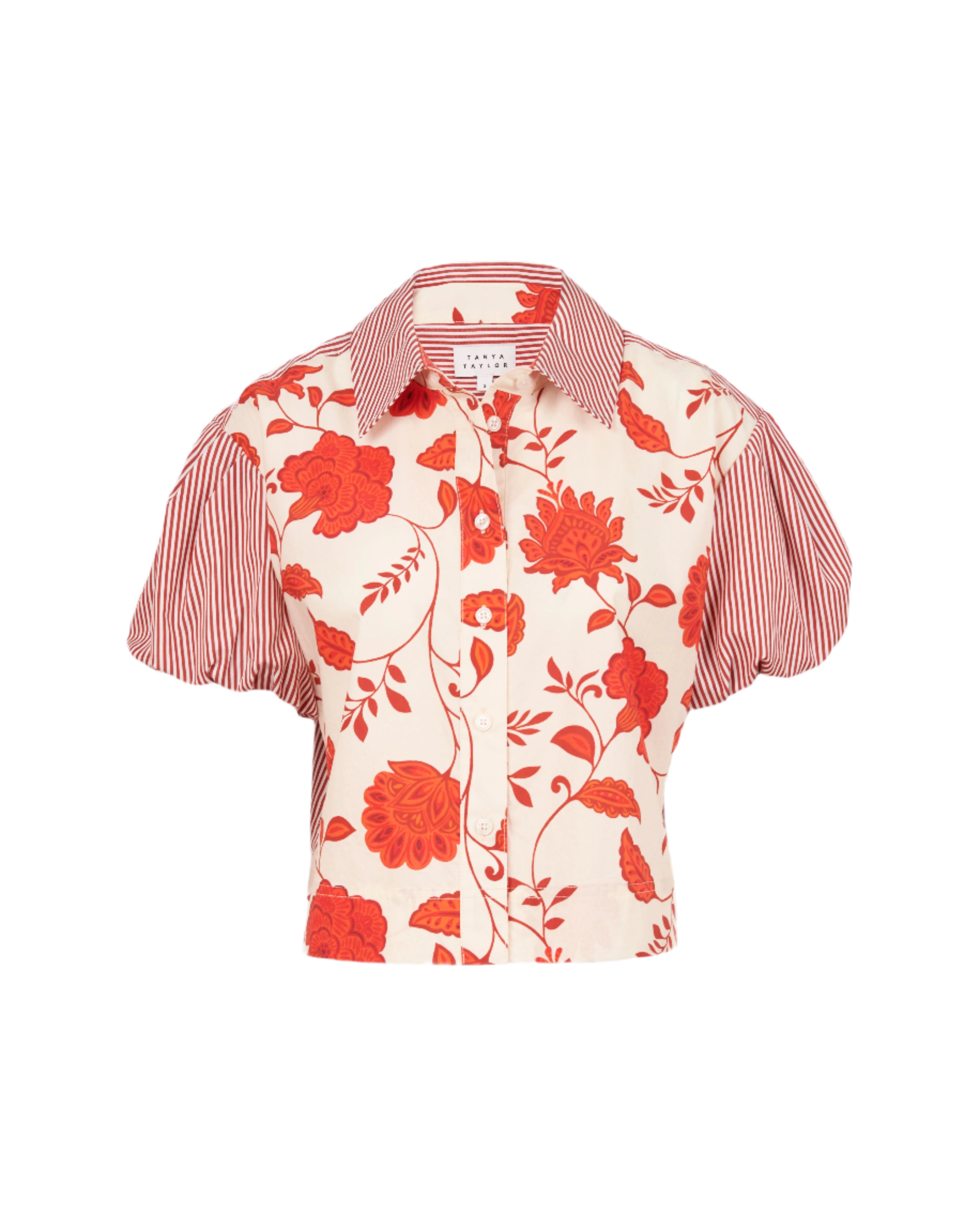 Elza Top in Cream & Tomato