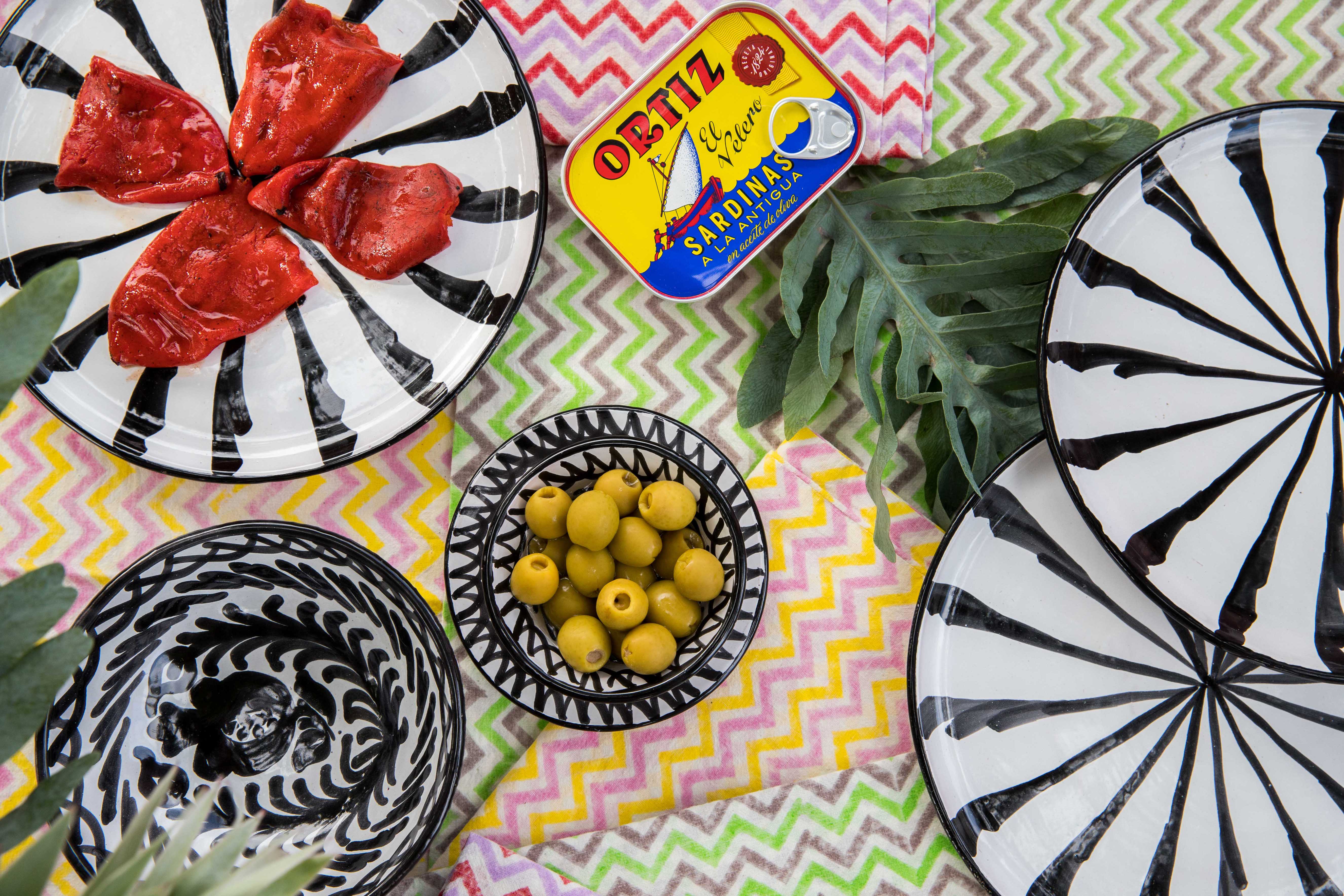 Salad Plate With Candy Cane Stripes