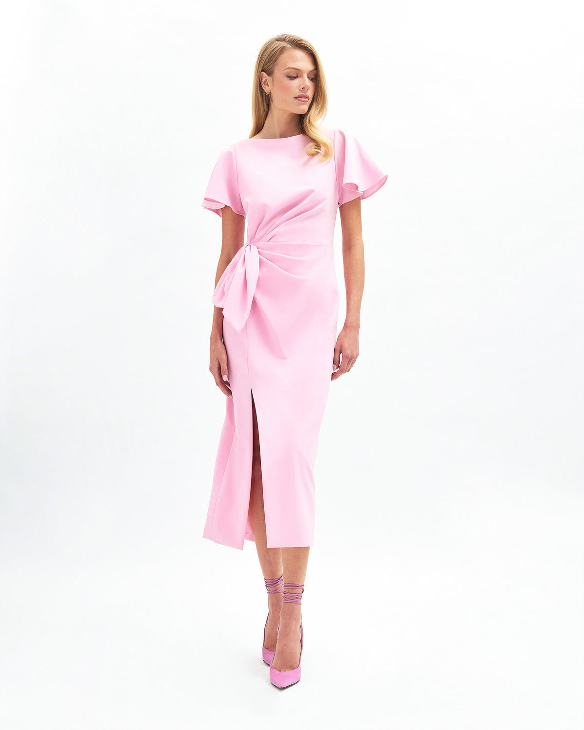 Emeline Dress in Rose Quartz