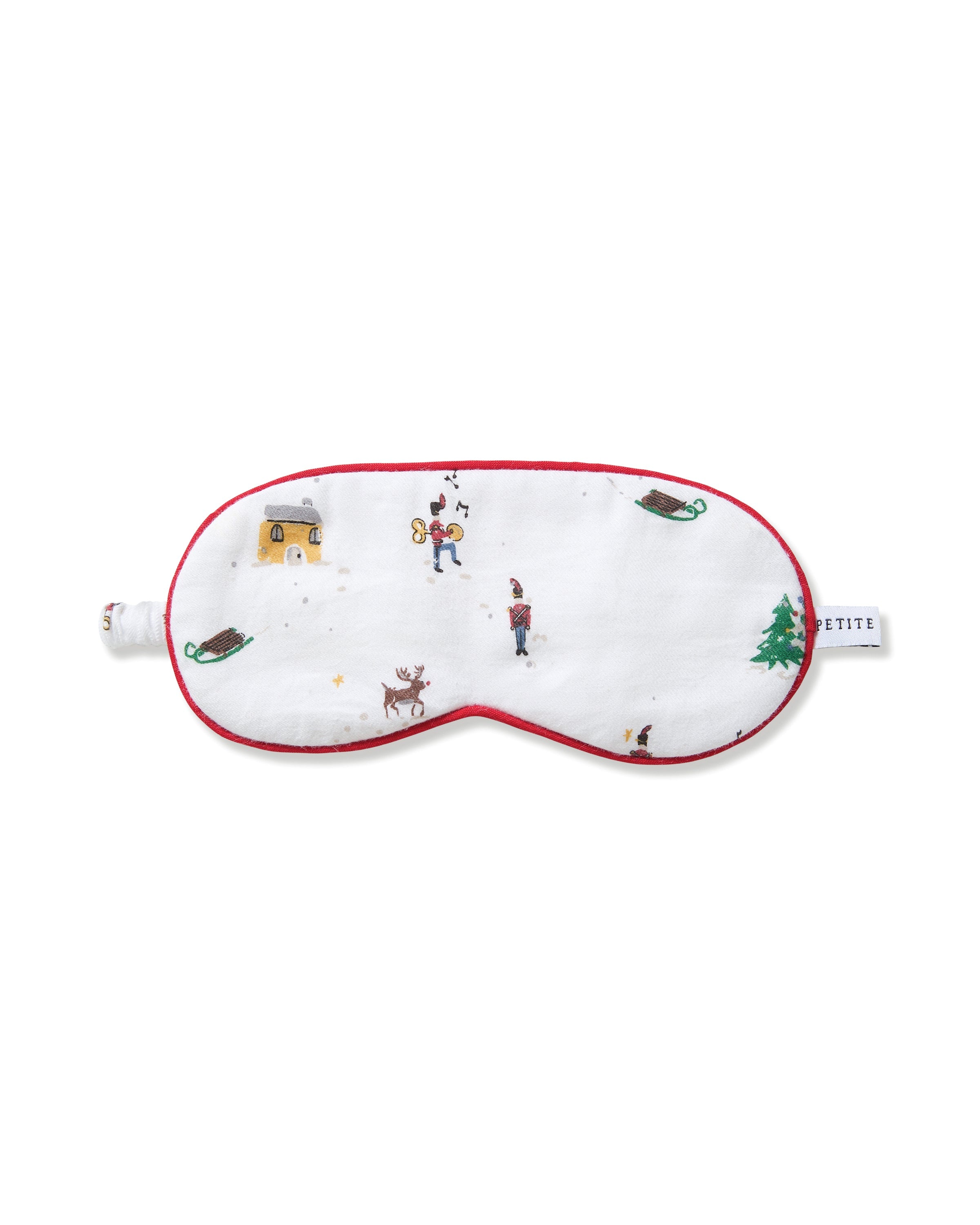 Kid's Twill Sleep Mask in Holiday Town