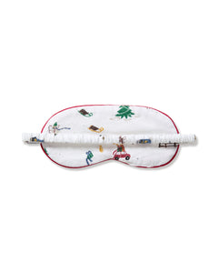 Kid's Twill Sleep Mask in Holiday Town