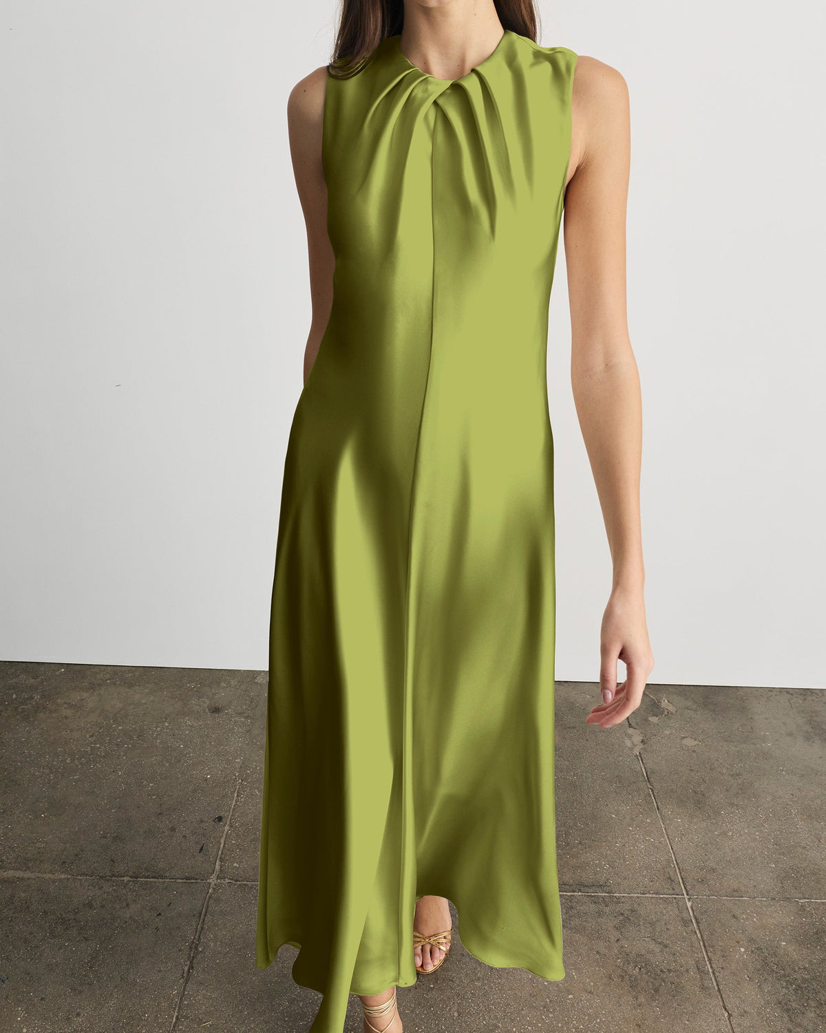 Emily Dress in Asparagus