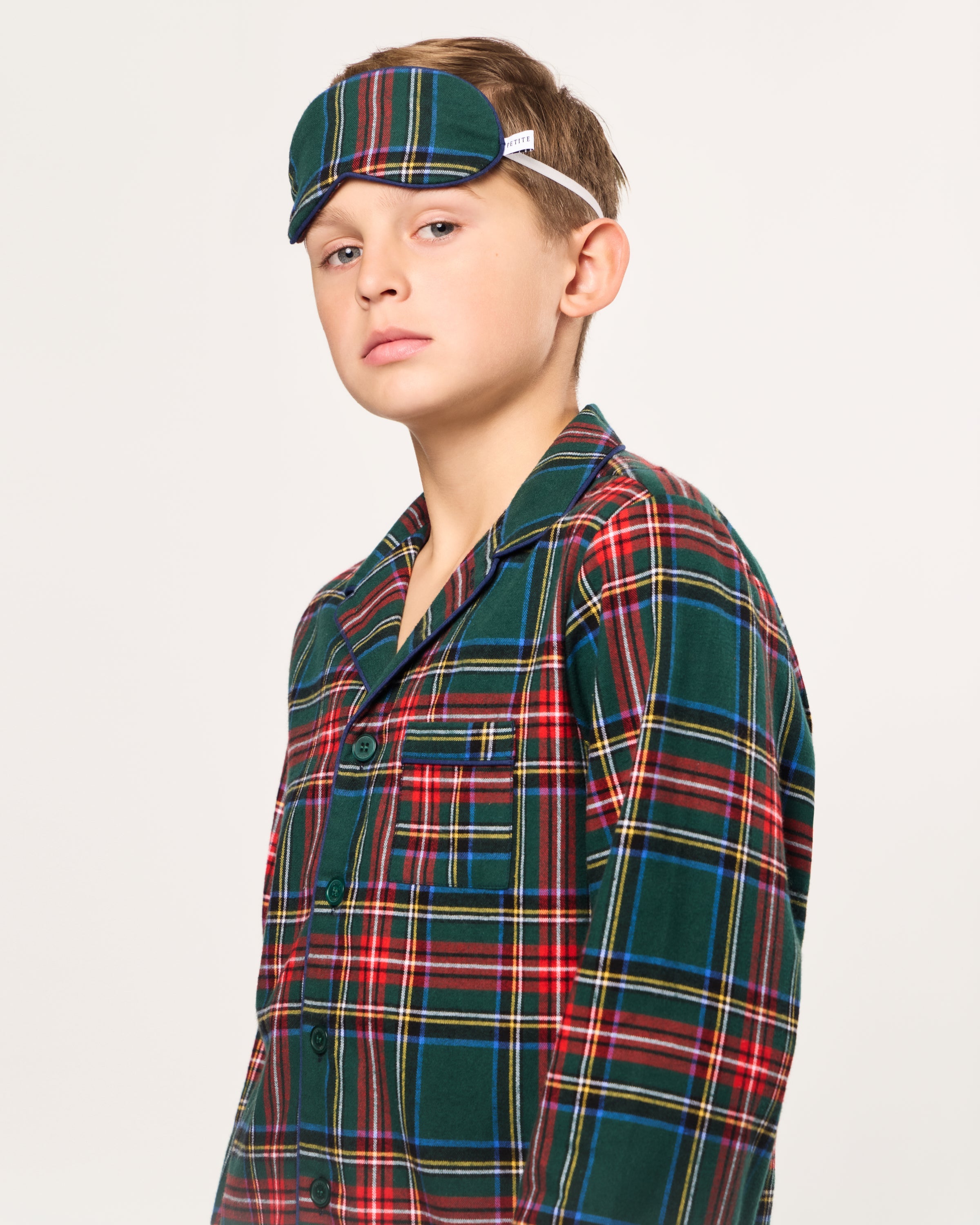 Kid’s Twill Sleep Mask in Kensington Tartan