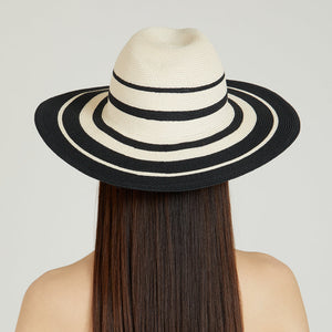 Emmanuelle Striped Packable Fedora