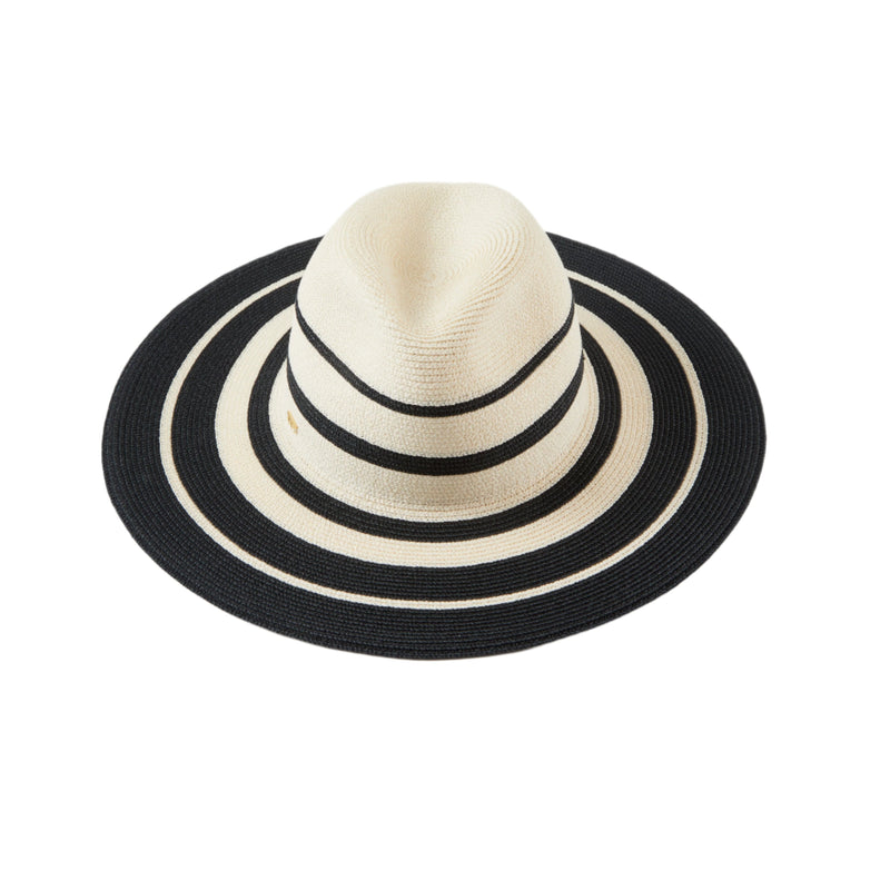 Emmanuelle Striped Packable Fedora