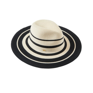 Emmanuelle Striped Packable Fedora