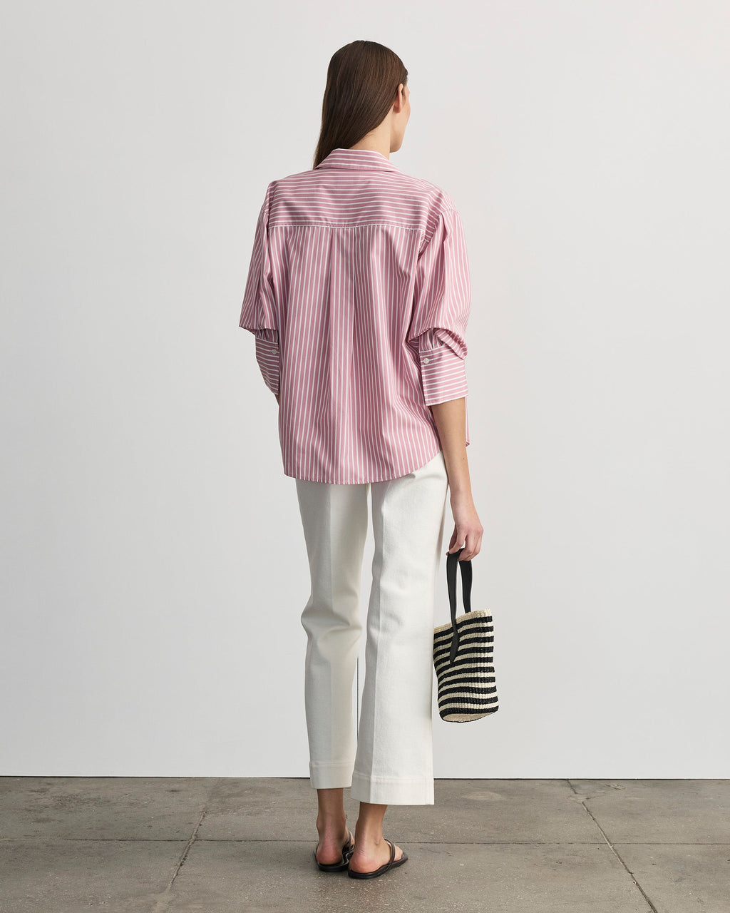 Emmy Top in Vintage Rose & Optic White